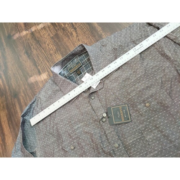 Jos A. Bank Reserve Shirt Mens 2X Big Button-Down Purple Traditional Fit Geometr - Picture 4 of 10